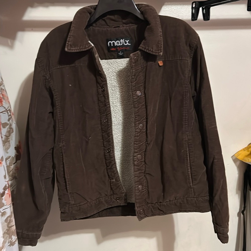 Brown Corduroy Sherpa Jacket